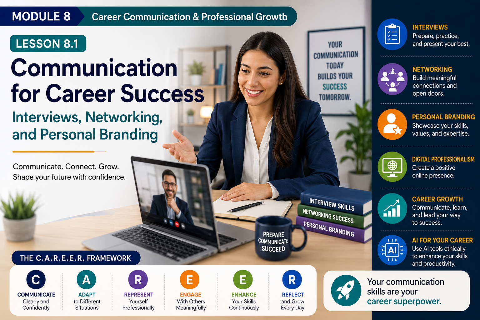 Lesson 8.1: Communication for Career Success – Interviews, Networking, and Personal Branding